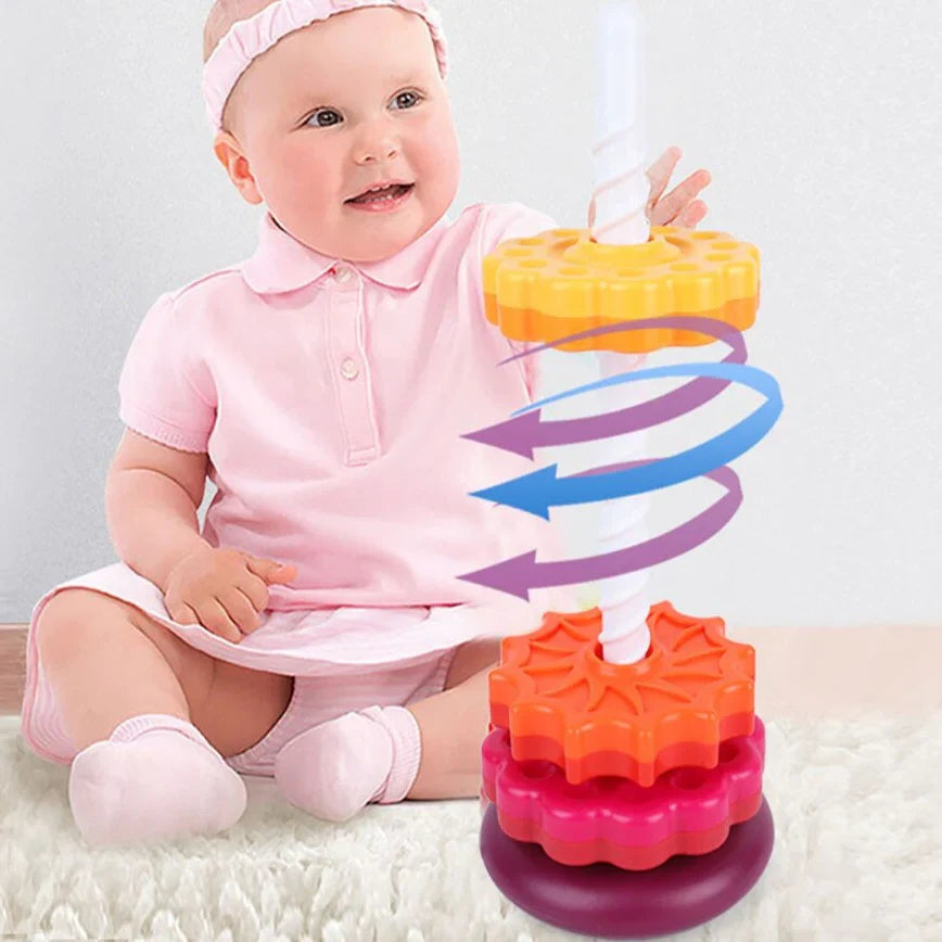 Colorful Spinning Tower – Stack and Learn with Fun