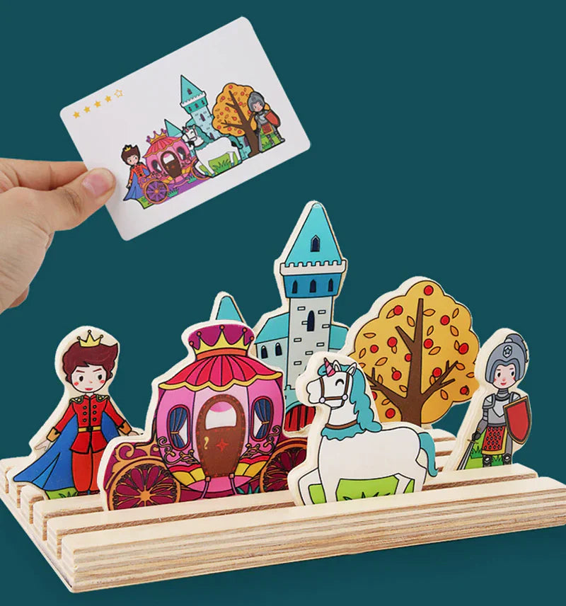 Animal Puzzle Adventure-Wooden Princess Castle