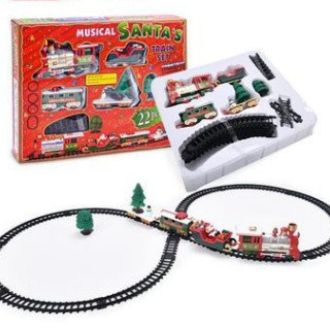Christmas tree toy train