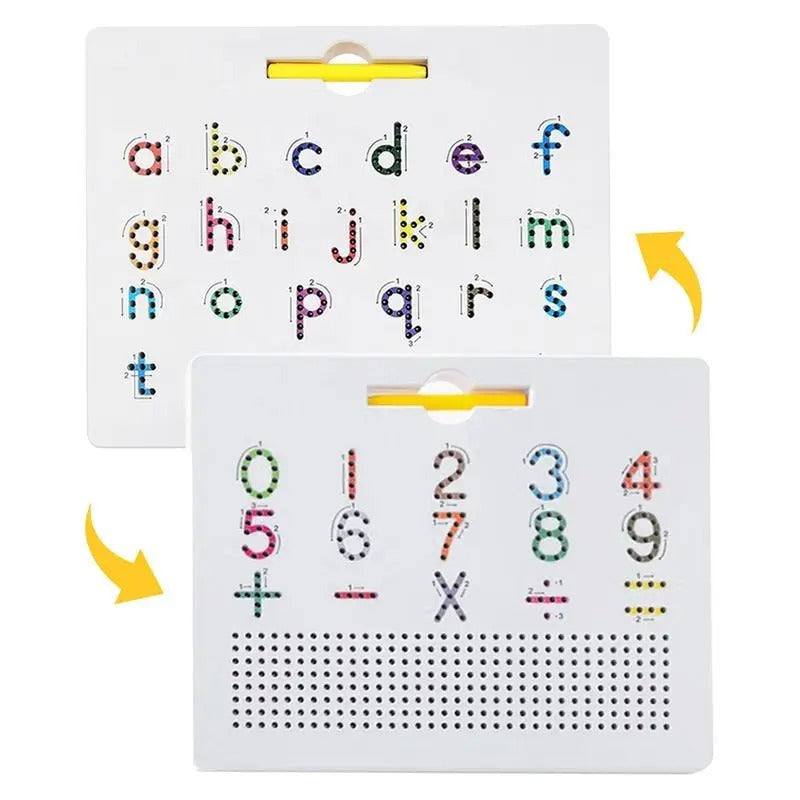 Educational magnetic ball writing board